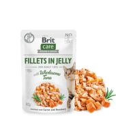 Суперпремиум мокра храна за котки Brit Care cat delicate fillets in JELLY wholesome Tuna пауч с филе от риба тон в желе